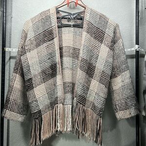 Reworked Ulla Johnson Elena Alpaca Fringe Cardigan in Mixte – Women's Size L